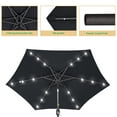 thumbnail image 4 of Sonerlic 7.5ft LED Patio Outdoor Shade Table Umbrella with Steel Frame for Yard,Garden,Park,Poolside and Deck,Black, 4 of 9
