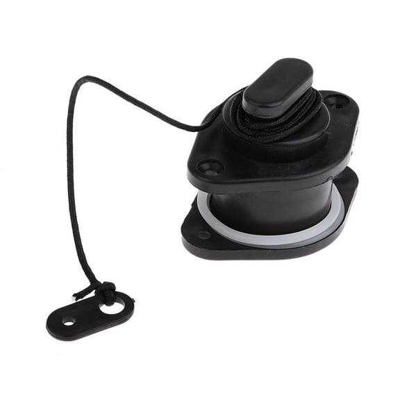 Universal Scupper Drain for Kayak Inflatable Boat Dinghy Marine - Black, 24mm