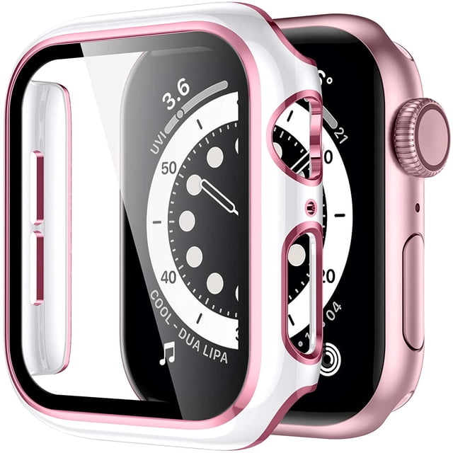 Funda para Apple watch Case 45mm 41mm 44mm 40mm 42mm 38mm accesorios PC Protector de pantalla de vidrio templado iWatch series 7 8 5 6 SE Tan Jianjun unisex