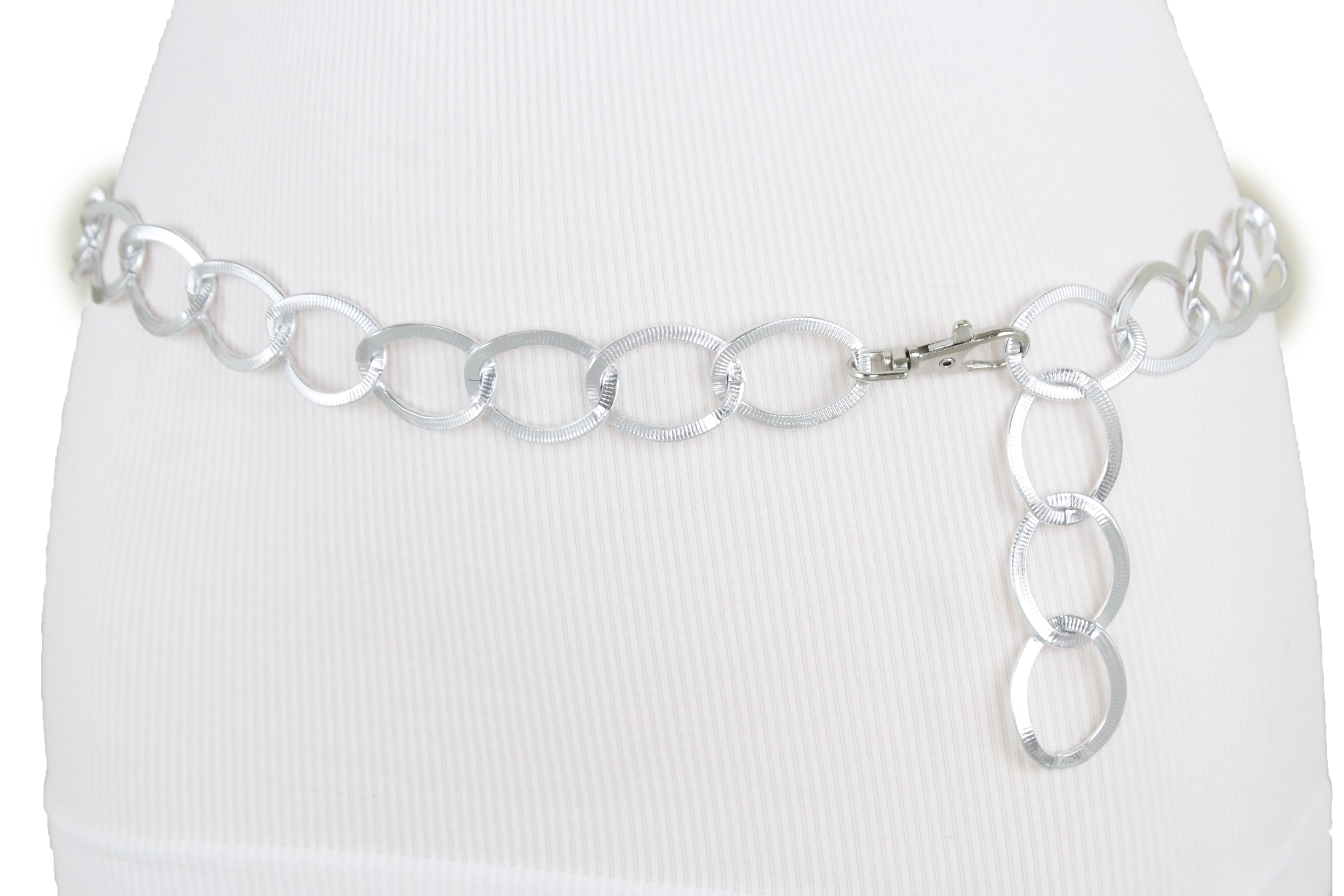 Craft Ladies Silver Metal Chain Waist Belt Chunky Aluminium Chain 