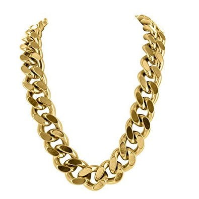 Master Of Bling - Mens Thick Heavy Chain Necklace With 14k Yellow Gold Finish For Men Sale Uniq ...