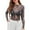 a-Grey42697, variant on VNKIDY Women's Mesh Floral Lace T Shirts Sheer Long Sleeve Crewneck Loose Fit Blouse For Casual Daily Outdoor Wear Versatile Tops