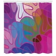 thumbnail image 3 of Ambesonne Abstract Shower Curtain, Waves in Hand-drawn Style, 69"Wx84"L, Multicolor, 3 of 3