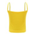 thumbnail image 2 of JanJean Kids Girls Sports Bras Cami Crop Tops Spaghetti Straps Ribbed Knit Vest Workout Undershirts Athletic Tank Top Shirts Yellow L/中码, 2 of 7