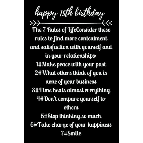 happy15th birthday The 7 Rules of Life (Paperback)