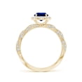 thumbnail image 2 of ANGARA Lab Grown 1.55 Ct Blue Sapphire Engagement Ring for Women in 14K Yellow Gold (Size-8x6mm) | September Birthstone, Anniversary, Jewelry Gift for Women | Lab-Grown Blue Sapphire Ring, 2 of 8