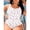 Multicolor 4, variant on Plus Size One-Piece Swimsuit with Cherry Print, Ruched Bust & Ruffled Straps