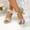 Silver, variant on Women's Platform Pumps Block Heels Sandals Trendy Plus Size Peep Toe Ankle Strap Dress Wedding Shoes Silver 9.5(43)
