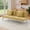 Olive, variant on Gewnee 67.7”Velvet Futon Sofa Bed Convertible Sleeper Sofa with Split-Back 5 Adjustable Angles,Metal Legs & 2 Toss Pillows for Living Room,Office,Guest Room.Rose Red