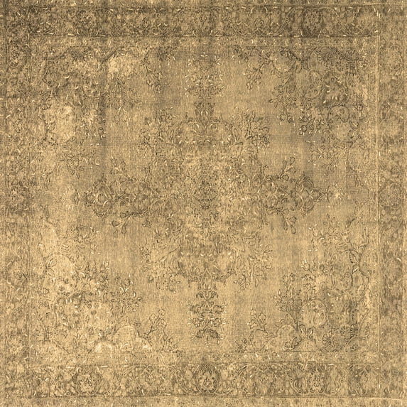 Ahgly Company Indoor Square Persian Brown Traditional Area Rugs, 7' Square