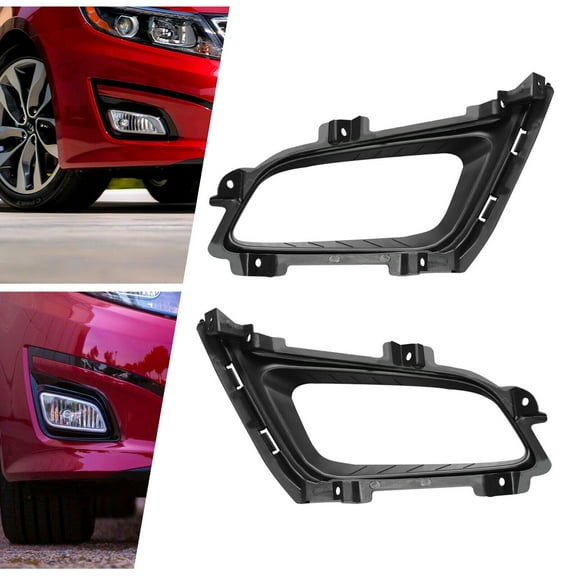 For 2014 2015 Kia Optima Left & Right Front Bumper Fog Light Frame Fog Lamp Cover Bezel Trims