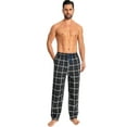 thumbnail image 5 of Onimisc Men's 100% Cotton Pajama Pants Lightweight Pjs Bottoms Sleepwear Bottom Pants with Pocket Drawstring,1 Pack, 5 of 7