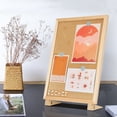 thumbnail image 4 of Desktop Cork Board With Stand, Memo Board Bulletin Board Rectangle Wood Frame Picture Board With 6pcs Thumbtacks,1pc Twine For Office Home Decoration, 4 of 9