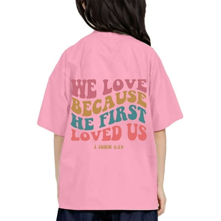 shqvo Cute Girls Shirts 10-12 Relaxed Fit Basic Neck Summer Short Sleeve Pullover Shirt Sweatshirt for Kids Basic Pullover Comfortable Tee Outdoor Play Girls Summer Tee