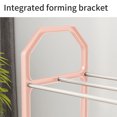 thumbnail image 4 of 4-Tier Metal Frame Shoe Rack - Space-Saving Bedroom/Closet Organizer with Ventilated Shelves, 4 of 5