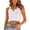 White, variant on Beach Vacation Clothes for Women Color Top Cheer Workout Shirts Blouses Women Casual Fall Spaghetti Strap Top Womens for Girls Deep V Neck Pack with Dance Crop Compression Crop Cute Black M