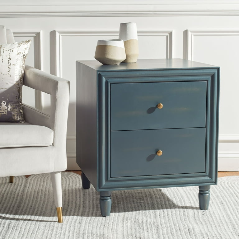 Safavieh Blaise Storage Nightstand Teal