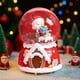 thumbnail image 5 of Caja de cristal musical navideña con luz LED y purpurina de nieve. Decoración navideña con base. Melodía festiva para el hogar, la oficina o fiestas., 5 of 6