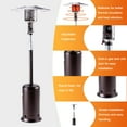 thumbnail image 6 of HZWDD 47000 BTU Outdoor Propane Patio Heater with Portable Wheels, 88 inch Standing Gas Outside Heater Stainless Steel Burner Commercial & Residential, 6 of 7