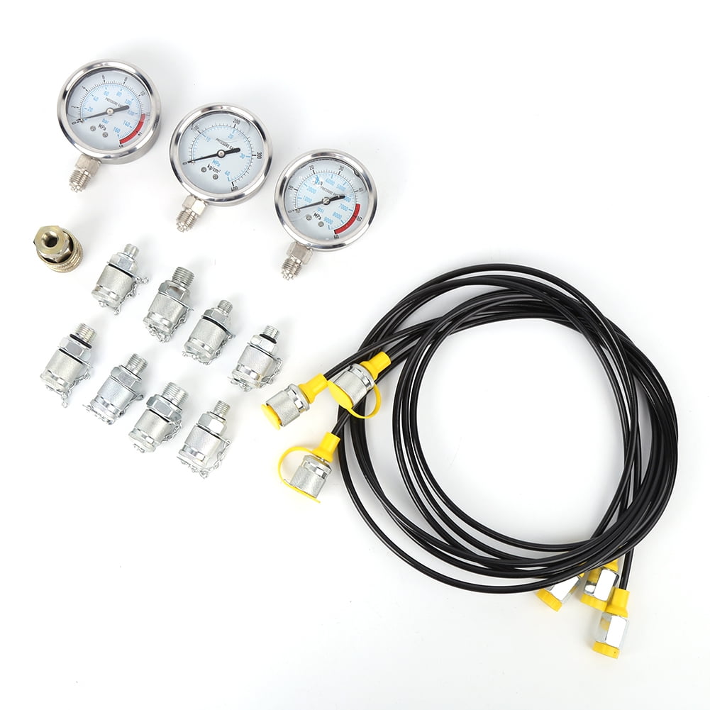 Hydraulic Tester, Pressure Testing Tool Hydraulic Pressure Test Kit, HighStrength For Oil Media
