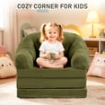 thumbnail image 3 of Akaber Folding Boneless Chair, Futon Sofa Bed with Portable Handle, Akaber Folding Boneless Chair, Futon Sofa Bed with Portable Handle, Small Couch for Living Room, Bedroom, Green, 3 of 9