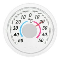 HAMPPLIES 1Set Mini Room Thermometer with Round Shape and Transparent Color for Indoor Use 2.9X2.9X0.6in