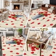 thumbnail image 5 of Area Rug for Living Room, Red Tulip Flowers Non-Slip Indoor Large Carpet for Bedroom/Dining Room, Spring Floral Vintage Drum Country Yellow Washable Low-Profile Rectangle Floor Runner Rugs - 6 x 9 Ft, 5 of 8