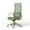 Green, variant on Modern Fabric Ergonomic Office Chair with Adjustable Lumbar Support, High Back Swivel Task Chair with Armrests for Home Office & Meeting Room, Blue