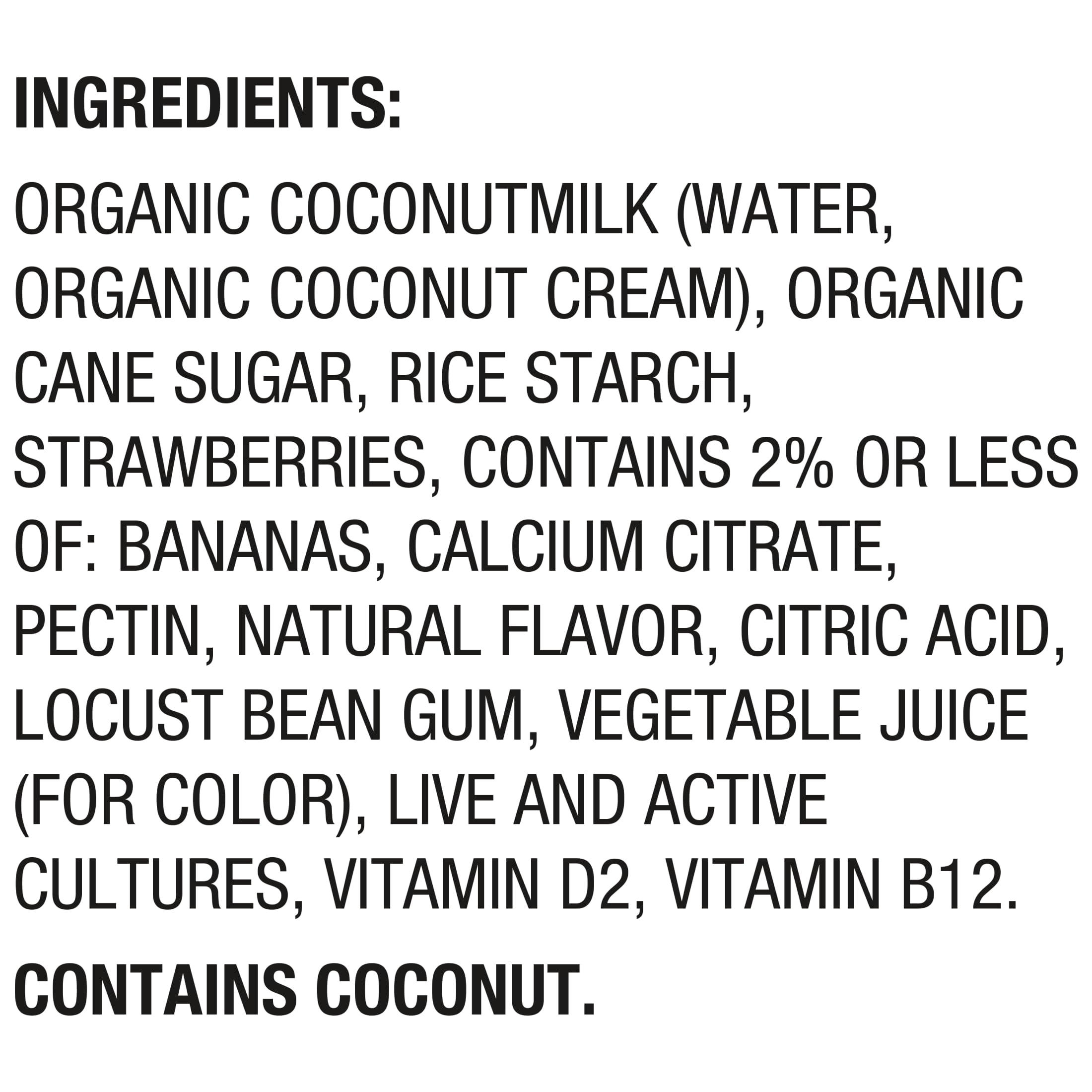 So Delicious Vegan, Dairy Free Strawberry Banana Coconut Yogurt Alternative, 5.3 oz Container
