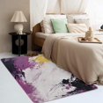 thumbnail image 3 of Graffiti Rugs for Living Room Bedroom - Purple Rug 4x5 - Art Carpet for Home Decor - Washable Non Slip Patterned Indoor Large Area Rug - Soft & Low Pile (ZN&659), 3 of 7