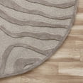 thumbnail image 3 of 8â€™ Round Taupe Zebra Pattern Area Rug, 3 of 5