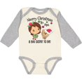 thumbnail image 3 of Inktastic Merry Christmas to me, a Big Sister to be Girls Long Sleeve Baby Bodysuit, 3 of 5