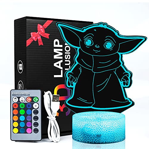 3D LED Night Light Master Yoda Touch Swift Table Desk Lamp Kids Home Decor Gift 
