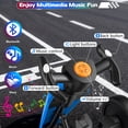 thumbnail image 5 of VIBESPARK 12V Electric Go Kart, Ride on Toys for Toddlers with Cool Flashing Lights, Foldable Electric Cars, Ride on Cars w/ Adjustable Seat, Built-in Music, EVA Wheels, Blue, 5 of 8