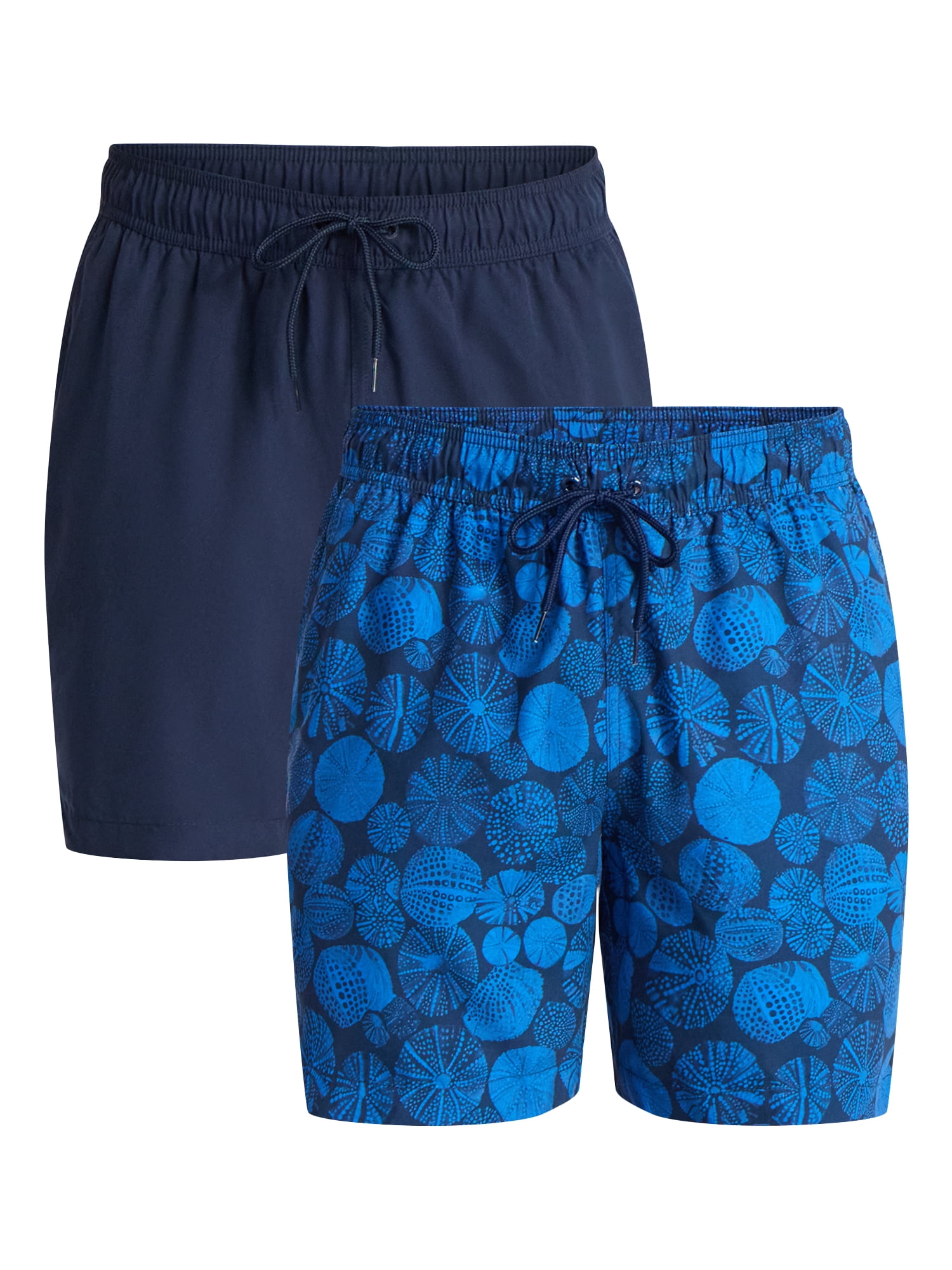 George Men's and Big Men's Swim Trunks, 6'' Inseam, 2-Pack, Sizes S-3XL
