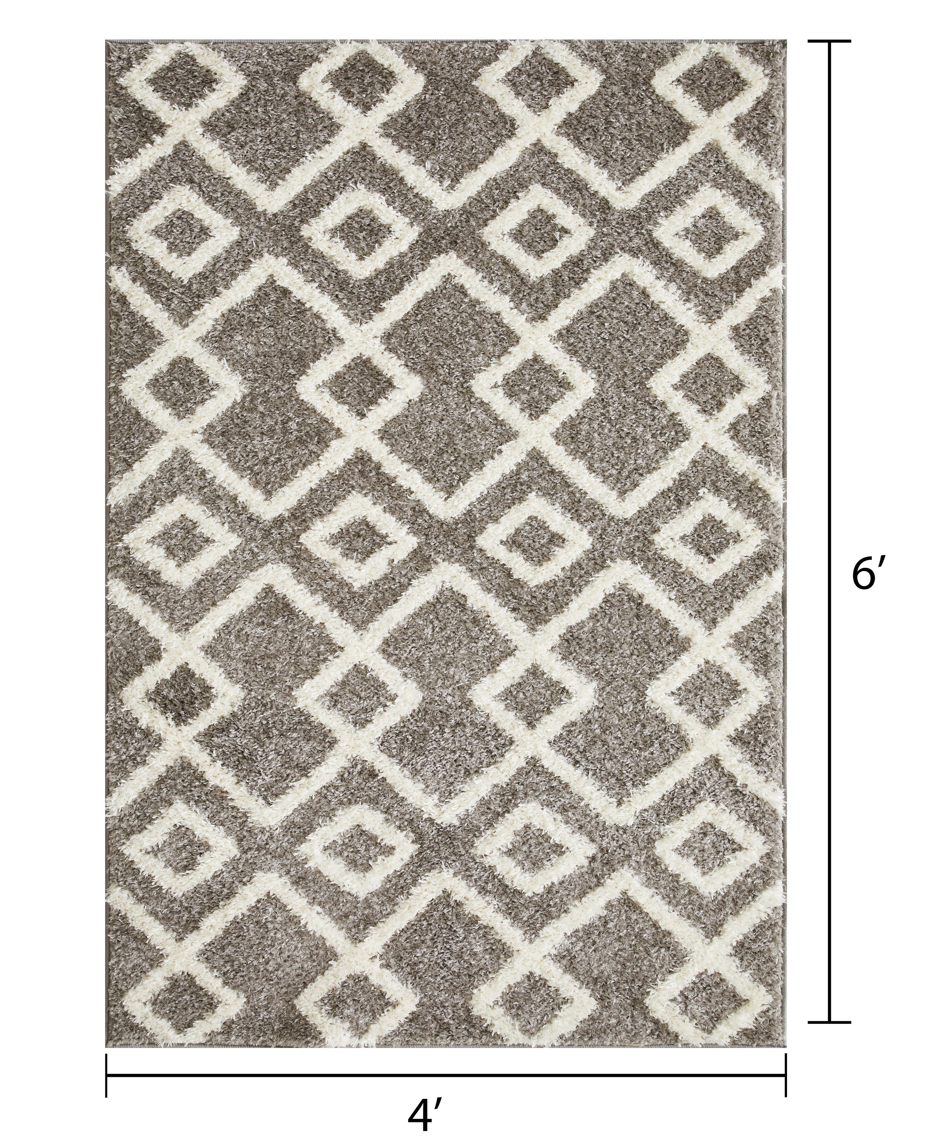 Loomaknoti Vemoa Adeta 4' x 6' Gray Geometric Indoor Area Rug