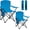 Bright Blue, variant on Folding Camping Chair with Cup Holder, 225lbs Capacity, Portable Foldable Chair with Large Anti-Sink Feet, PE Coated Fabric for Outdoor, Beach, Fishing, Backpacking, Blue
