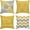 Yellow, variant on Throw Pillow Covers Home Decor Set of 4 Floral Dahlia Leaf Flower Pillow Cases Decorative 18 x 18 Inches Outdoor Cushion Couch Sofa Pillowcases