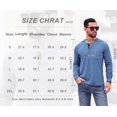 thumbnail image 3 of JWD Mens Long Sleeve Henley Shirt Casual Button Neck T Shirt Soft Lightweight Crew Neck Tee with Chest Pocket Denim Blue XL, 3 of 6