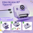 thumbnail image 5 of JoyStone Kids Instant Print Camera with 32G TF Card and Printing Paper, Purple, Gift for Girls and Boys Ages 3-12, 5 of 10