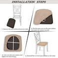 thumbnail image 4 of WSBArt 4 Pack Waterproof PU Leather Seat Covers for Dining Chairs, Removable Dining Room Chair Seat Covers, Kitchen Upholstered Chair Cushion Covers Protectors Slipcovers, Khaki, 4 of 7