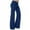 Blue, variant on ALLLIST Womens Pants Low Rise Plus Size Flare Leg Cargo Pants Solid Elastic Waist Green Knit Pants Pants for Teen