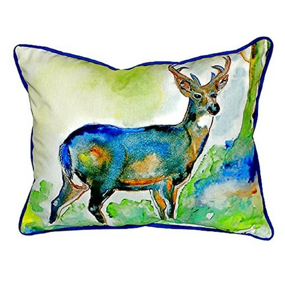 Betsy Drake SN336 11 x 14 in. Betsys Deer Small Indoor & Outdoor Pillow