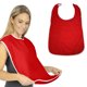 thumbnail image 1 of Babero impermeable para adultos, 75x45cm, con correas ajustables, para el cuidado de ancianos, asistencia en la alimentación y rehabilitación. 1 unidad, rojo Rkxzt, 1 of 9