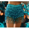 thumbnail image 2 of Yollmart Women's Sequins Tassel Skirts Shorts Booty Dance Festival Bottoms, 2 of 12