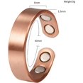 thumbnail image 4 of Pure Copper Jewelry Sets with Big Magnets, 7.1" Magnetic Copper Bangles with 6 Magnets , Copper Rings, Gifts for Men & Women, 4 of 4
