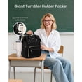 thumbnail image 2 of LOVEVOOK Laptop Backpack for Women with Giant Tumbler Holder Pocket,15.6 inch Waterproof Travel Backpack Purse Computer Laptop Bag,Professional Work College Nurse Teacher Backpack Casual Daypack, 2 of 7