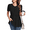 A-Black, variant on Women Peplum Tops Casual V Neck Short Sleeve Tunic Shirts Summer Babydoll Blouses