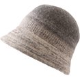 thumbnail image 4 of CoCopeaunts Bucket Hats for Women Autumn Winter Hat Temperament Elegant Round Top Pot Hat Two-Color Gradient Fisherman Hat, 4 of 8