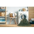 thumbnail image 2 of Ahgly Company Machine Washable Indoor Round Abstract Army Green Area Rugs, 4' Round, 2 of 7